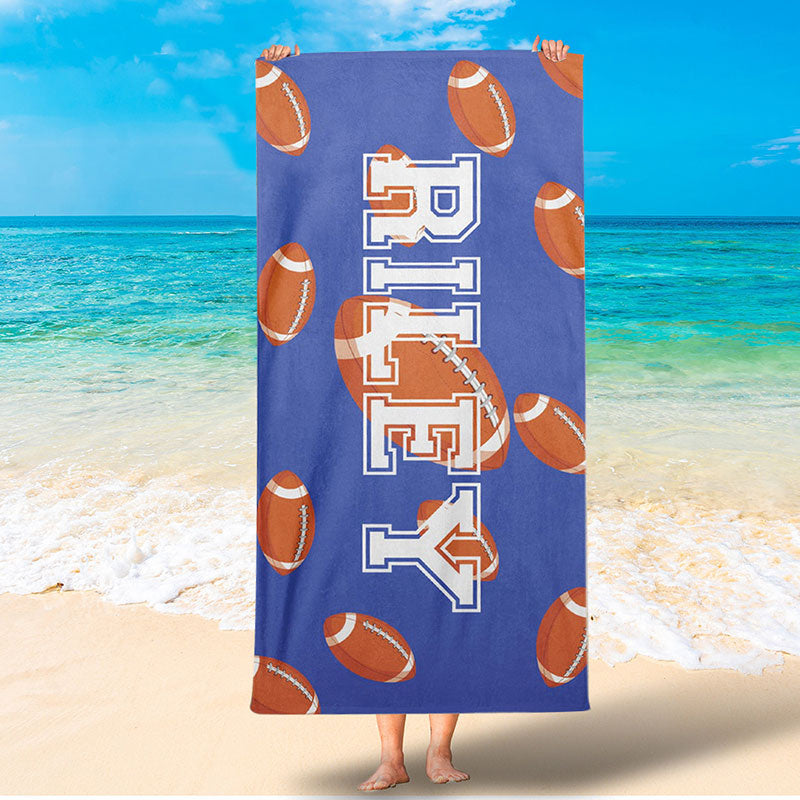 Lofaris Personalized Balls Sports Party And Name Beach Towel