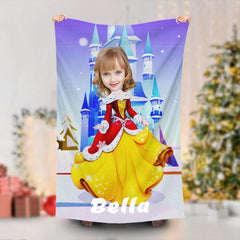 Lofaris Personalized Bella In Winter Cloack Beach Towel