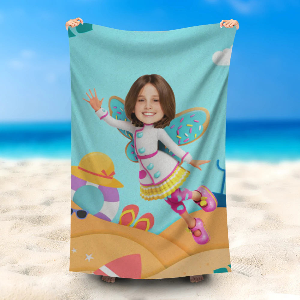 Lofaris Personalized Butterbeans Cafe Butterbien Beach Towel