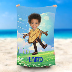 Lofaris Personalized Camilo Beautiful Grassland Beach Towel