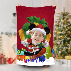 Lofaris Personalized Carrying Gifts Santa Mickey Beach Towel