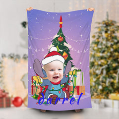 Lofaris Personalized Christmas Stitch Baby Space Beach Towel