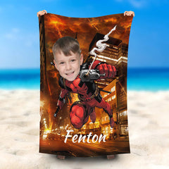 Lofaris Personalized Cool Shooting Deadpool Beach Towel For Boy