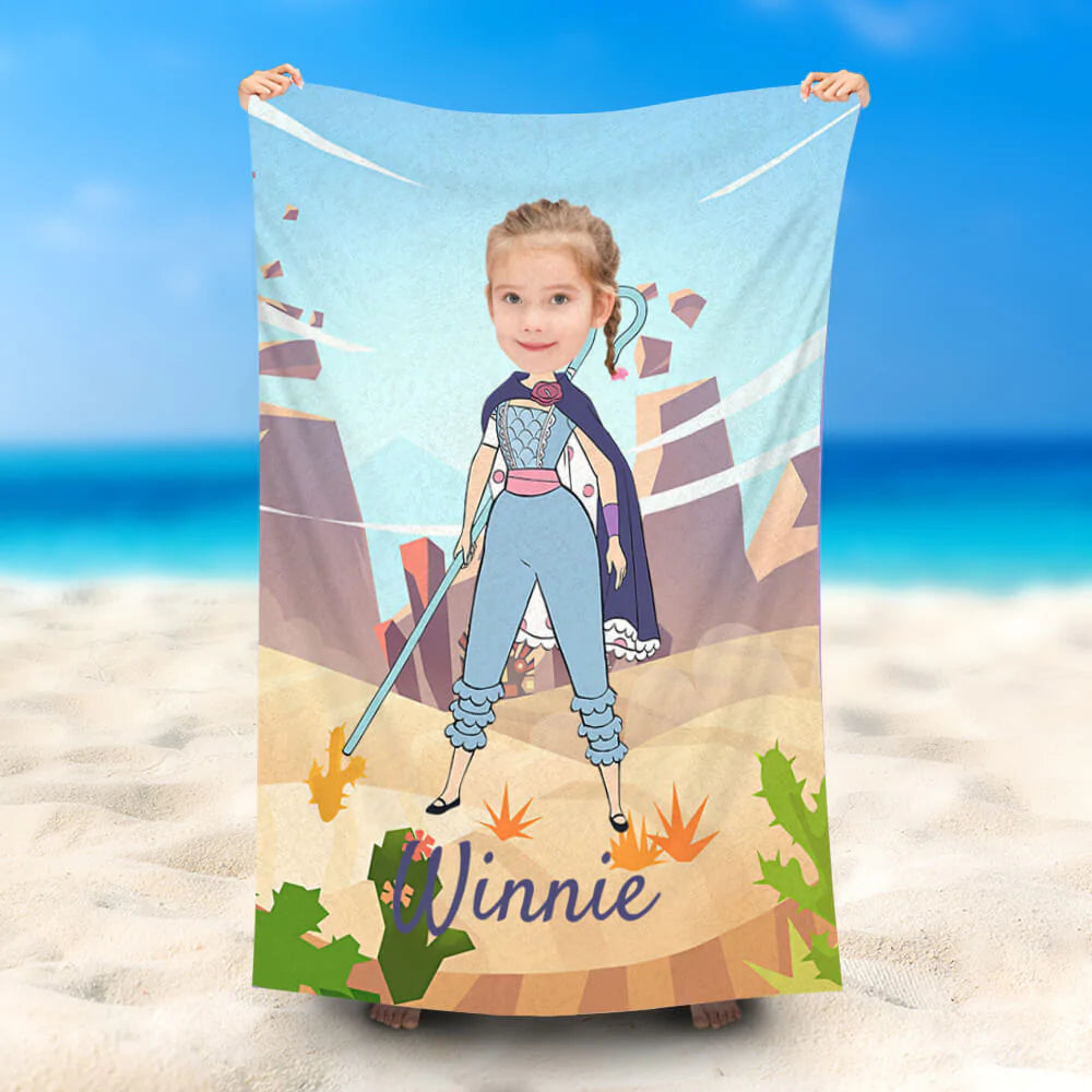 Lofaris Personalized Desert Toy Story Bo Peep Beach Towel