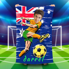 Lofaris Personalized Fifa Australia Flag Beach Towel For Man