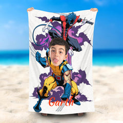 Lofaris Personalized Fighting Wolverine Summer Beach Towel