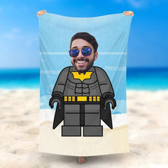 Lofaris Personalized Grey Spiderman Blue Beach Towel For Man