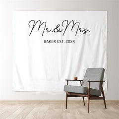 Lofaris Personalized Mr And Mrs Wedding Backdrop Decor Banner