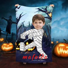 Lofaris Personalized Mummy Moon Horror Pumpkin Beach Towel