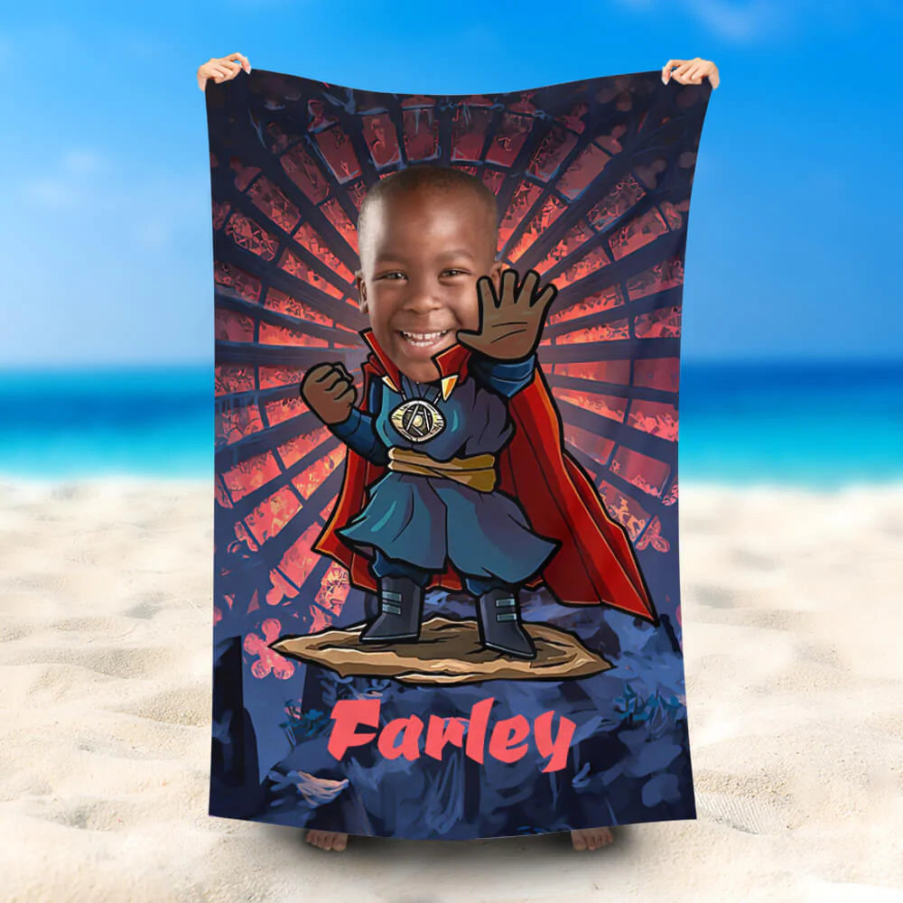 Lofaris Personalized Reach Out Doctor Strange Beach Towel