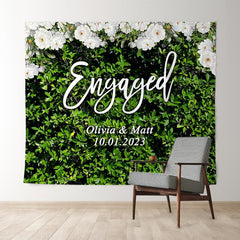 Lofaris Personalized Rustic Hedge Wedding Backdrop Decor