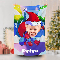 Lofaris Personalized Santa Spiderman Xmas Boy Beach Towel