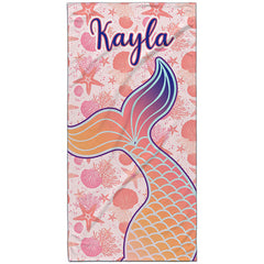 Lofaris Personalized Sea World Mermaid Beach Towel