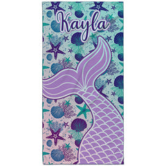 Lofaris Personalized Sea World Mermaid Beach Towel