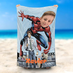 Lofaris Personalized Spiderman And Reporter Summer Beach Towel