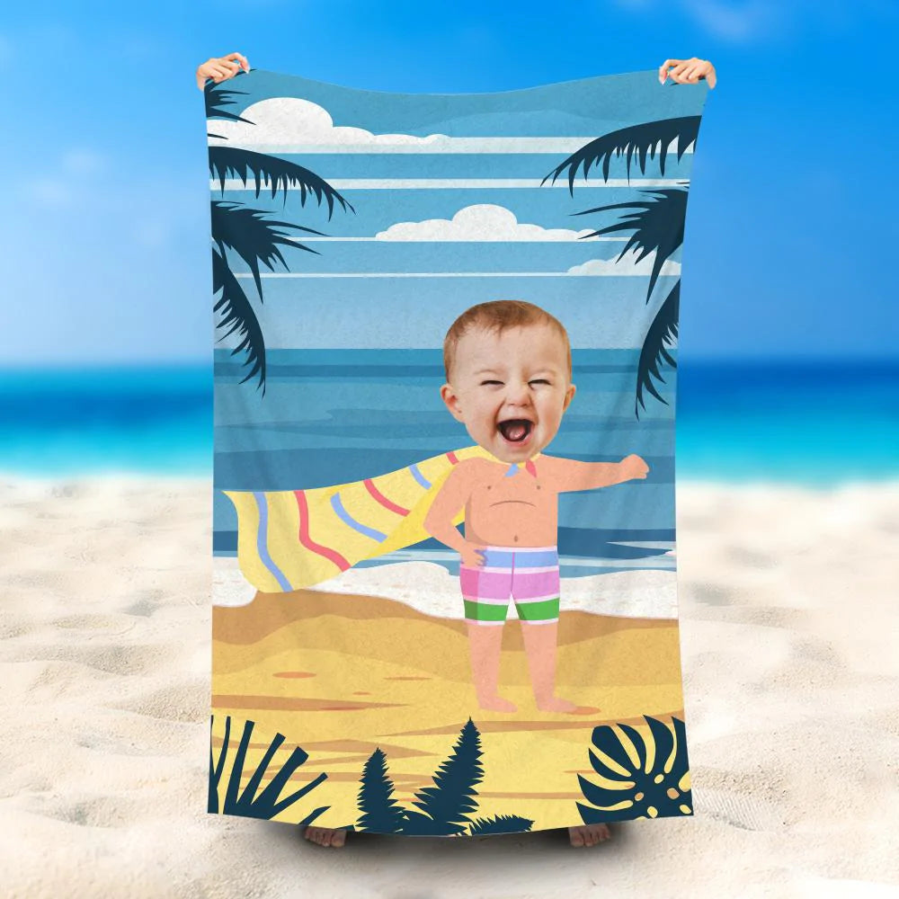 Lofaris Personalized Summer Swimming Mantle Tree Beach Towel