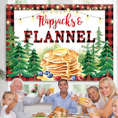 Lofaris Pine Forest Flapjacks and Flannel Backdrop for Autumn