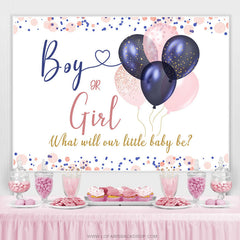 Lofaris Pink And Blue Gender Reveal Balloon Baby Shower Backdrop