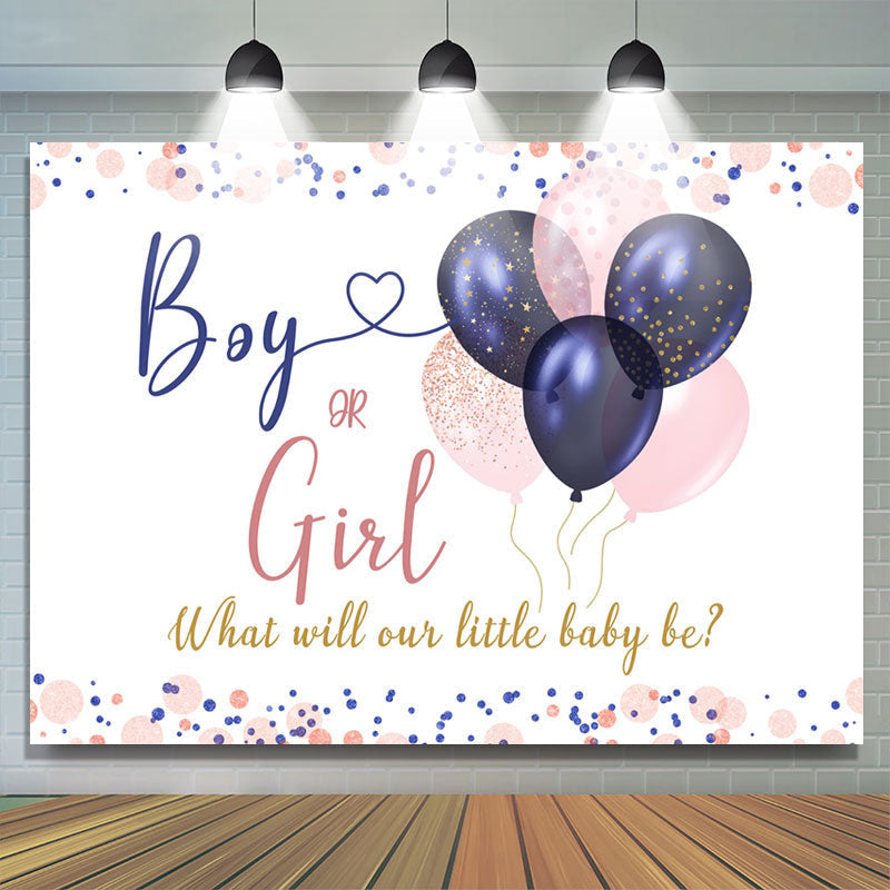 Lofaris Pink And Blue Gender Reveal Balloon Baby Shower Backdrop