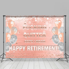 Lofaris Pink Balloons Glitter Light Retirement Backdrop