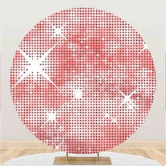 Lofaris Pink Glitter Bokeh Round Birthday Backdrop For Girl