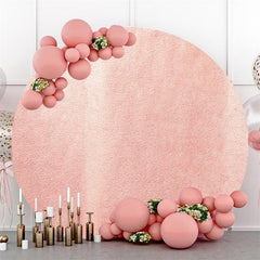 Lofaris Pink Texture Birthday Party Circle Backdrop For Girl