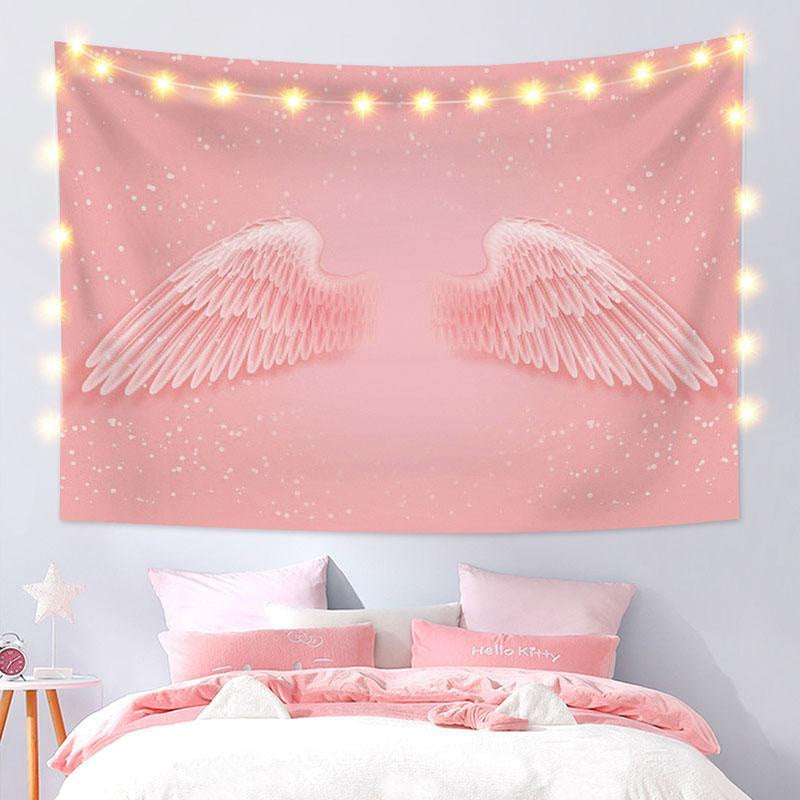 Lofaris Pink Wing Novelty Fairytale Valentine’s Day Custom Tapestry