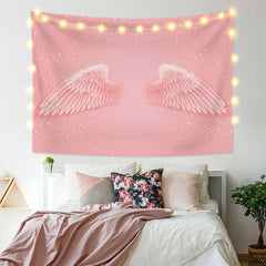 Lofaris Pink Wing Novelty Fairytale Valentine’s Day Custom Tapestry