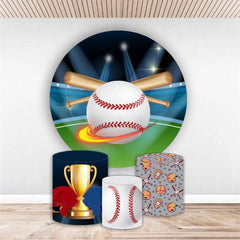 Lofaris Playground Baseball Round Backdrop Kit For Boys