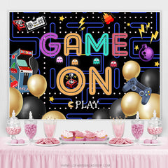 Lofaris Plenty Games Balloons Happy Birthday Backdrop