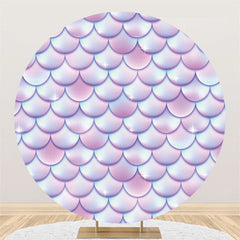 Lofaris Pop It Scales Mermaid Round Backdrop For Party Event