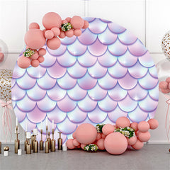 Lofaris Pop It Scales Mermaid Round Backdrop For Party Event