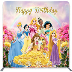 Lofaris Princess And Rainbow Double-Sided Backdrop for Birthday