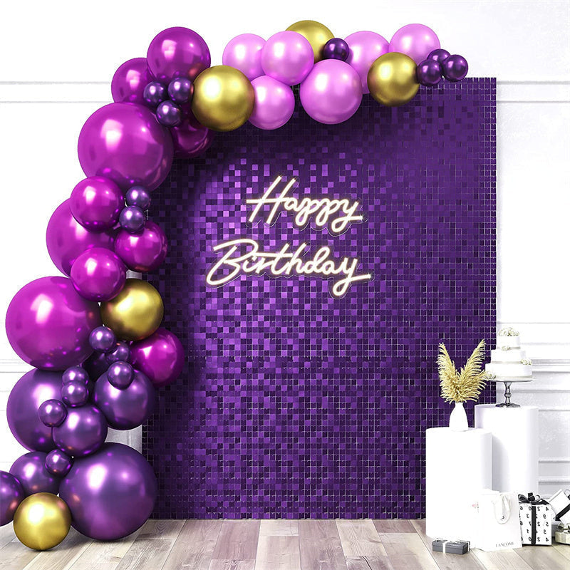 Lofaris Purple Shimmer Wall Backdrops | Event Party Decorations