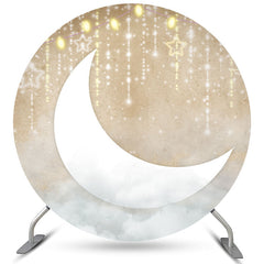 Lofaris Quiet Moon With Glitter Line And Star Circle Backdrop