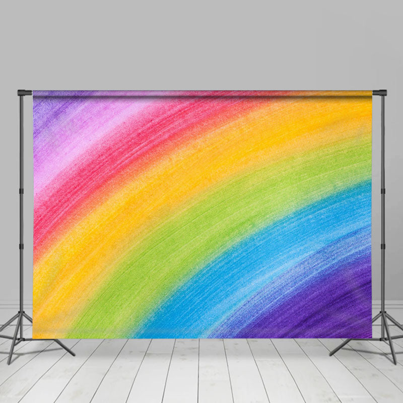 Lofaris Rainbow Stripe Simple LGBT Valentines Day Backdrop