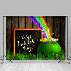 Lofaris Rainbow With Gold Green St Patricks Day Backdrop