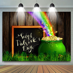 Lofaris Rainbow With Gold Green St Patricks Day Backdrop