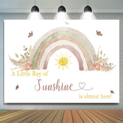 Lofaris Ray Of Sunshine Is Almost Here Baby Shower Backdrop