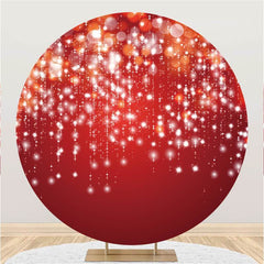 Lofaris Red Glitter Bokeh Theme Simple Circle Birthday Backdrop