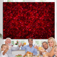 Lofaris Red Roses Theme Birthday Party Backdrop For Women