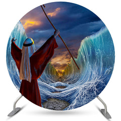 Lofaris Red Sea Jews Pesach Happy Birthday Circle Backdrop