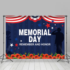 Lofaris Remember And Honor Usa Flag Independence Day Backdrop