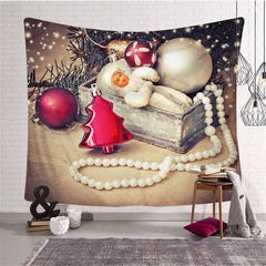 Lofaris Retro Pendant Christmas Landscape Family Wall Tapestry