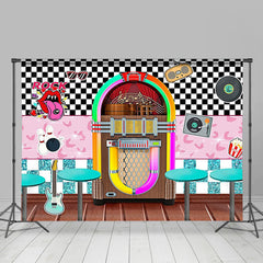 Lofaris Rock Roll Party Back To 50’s Sock Hop Birthday Backdrop