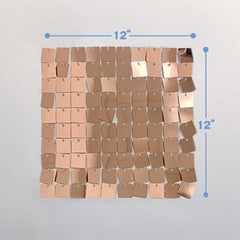 Lofaris Rose Gold Shimmer Sequin Wall - Panels Back Decor