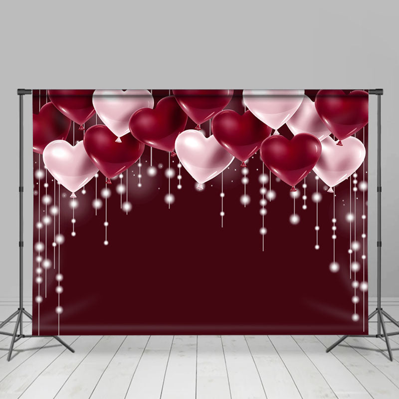 Lofaris Rose Pink Love Ballon Backdrop For Happy Valentines