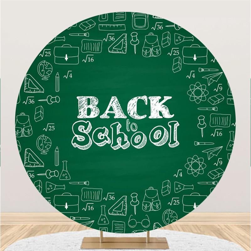 Lofaris Round Blackboard Stationery Back To School Backdrop