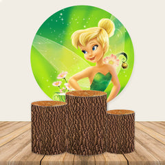 Lofaris Round Green Female Celestial Theme Wooden Backdrop Kit