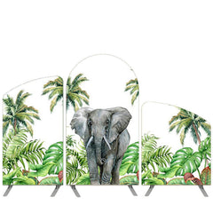 Lofaris Safari Theme Elephant Forest Arch Backdrop Kit